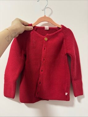 Hallmark Red Knit Kids Cardigan Sweater